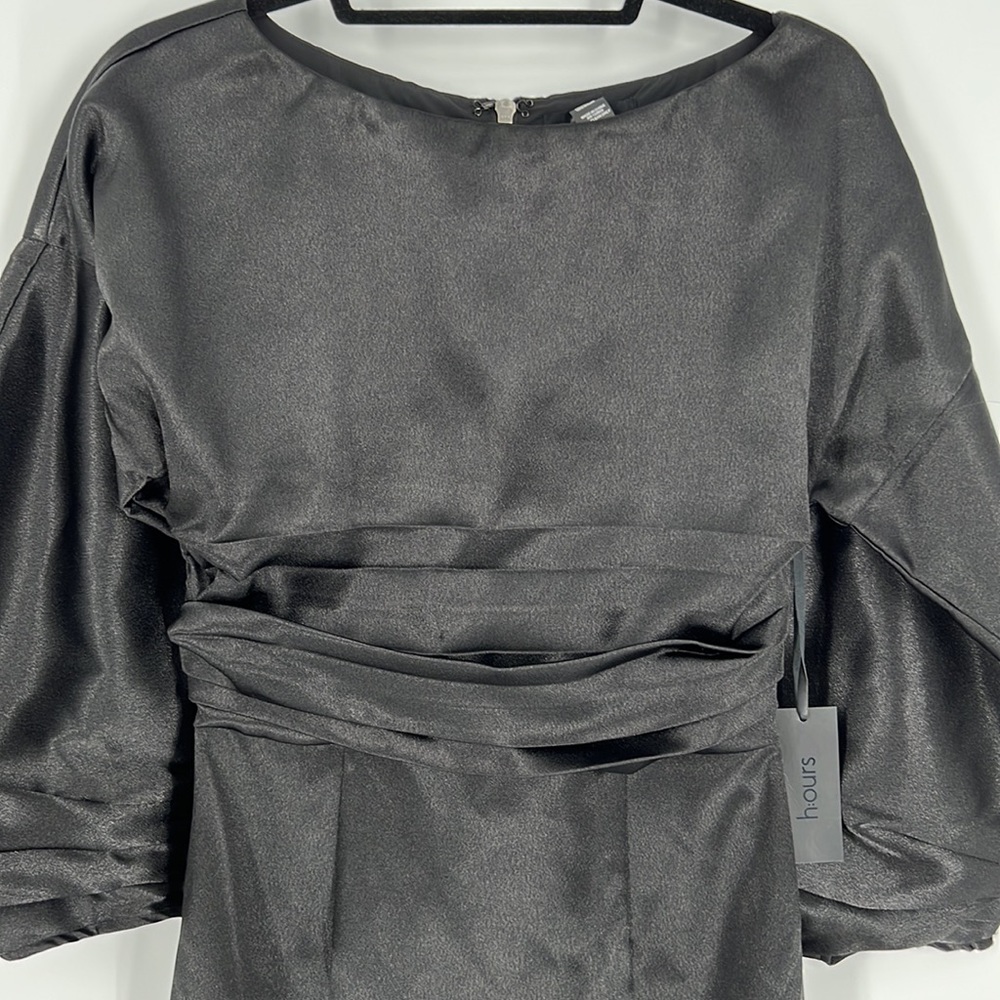 h:ours Cristiano Mini Dress in Black Noir Small - Picture 5 of 11